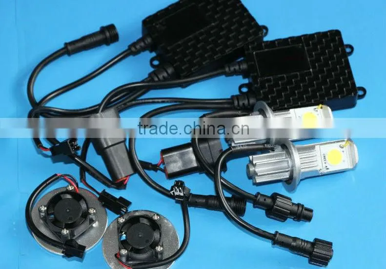 Higher power 12V/24V 50W car LED headlight, 2200 lumen