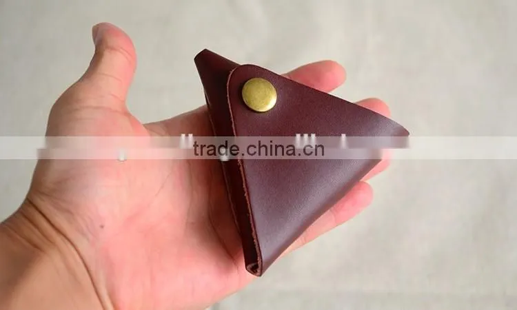Guangzhou Wholesale Mini Convenient and Practical Genuine leather Coin Holder Purse with snap button