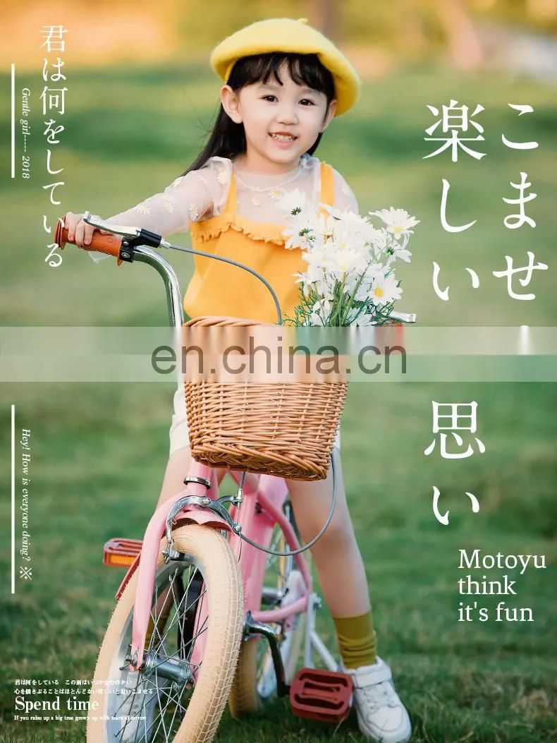 14 16 18 Inch Children Bike Kids Bicycle with Support Training Wheels for Boy Girl Princess Style Cycling Learning Tool Toys