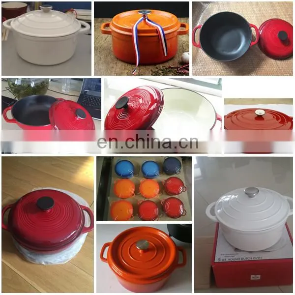 hot sale safety eco-friendly round red cast iron enamel casserole