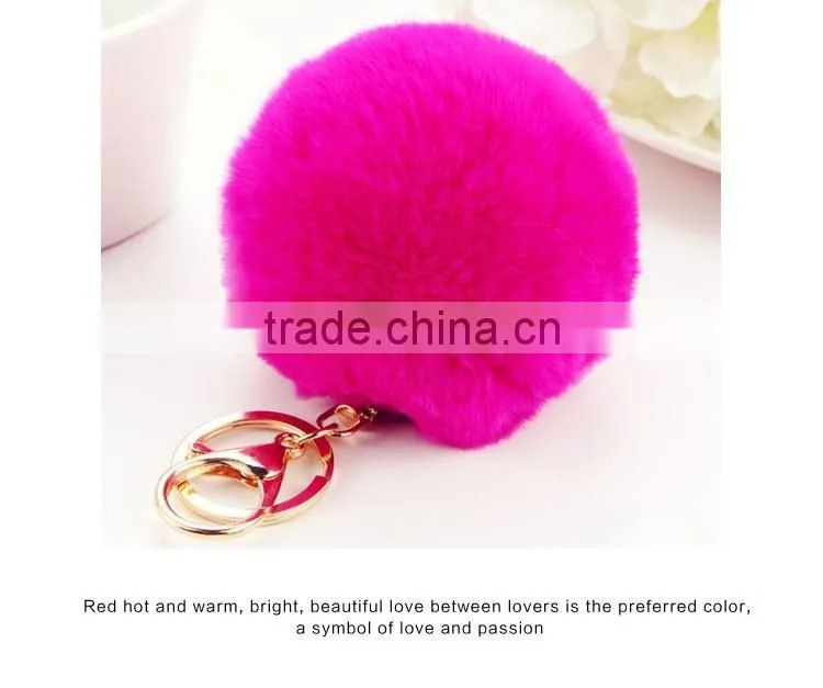Plush ball key chain plush key chain , lovely hanging decoration,cheap key chains,cheap key chains,fur ball key chain