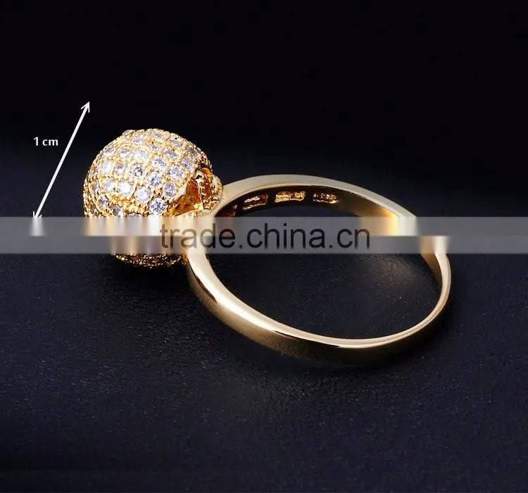 Tiny Ball Romantic Love Gift Pave Setting CZ Stones Top Quality Engagement Ring