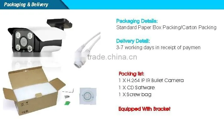 IP Camera HD 960P 1.3 MP ONVIF CCTV Security Camera 4 pcs Array Infrared Led Night Vision Nerwork Outdoor Bullet Camera