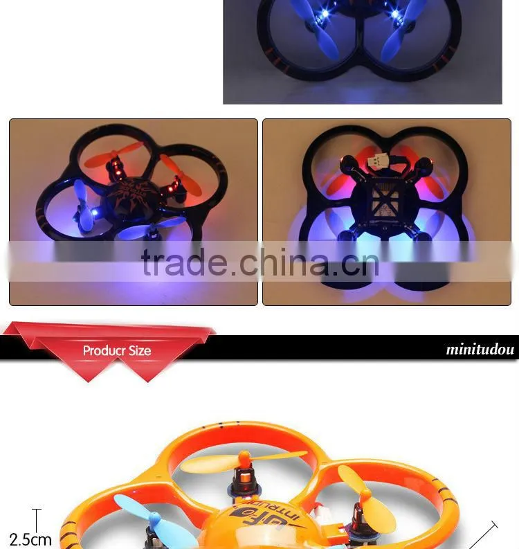 2014 new product micro quad copter U207 2.4G 6-axis the smallest rc quadcopter mini drone