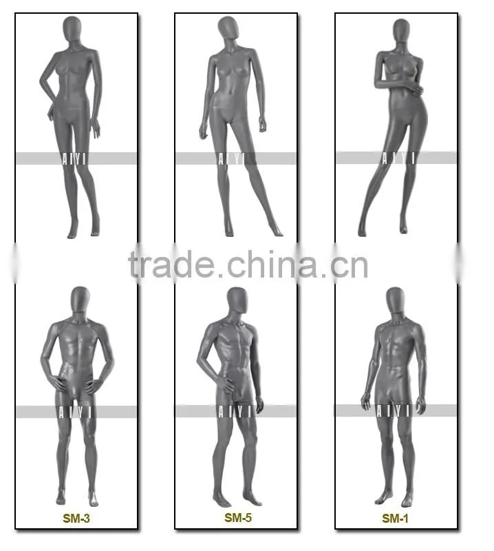 Black Glossy Mannequins Faceless Mannequin
