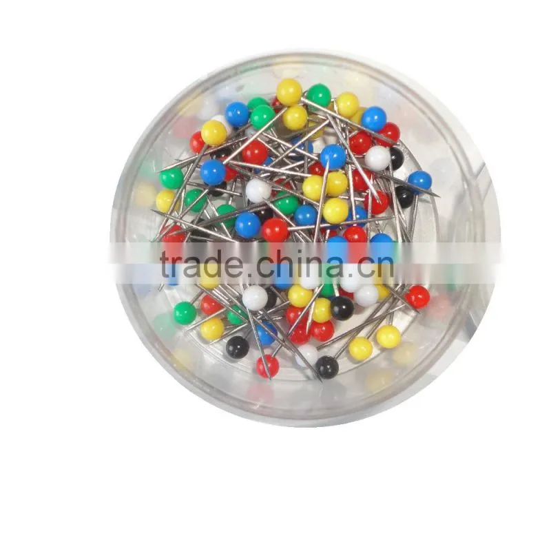 Wholesale 80pcs bright color ball head thumb tacks push pins