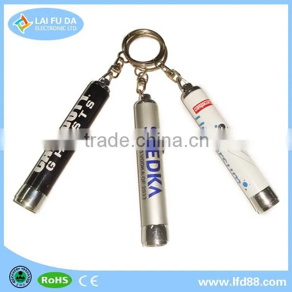 promotional gifts led projector keychain,custom led metal torch keychain for 2016 ,led logo projector keychain