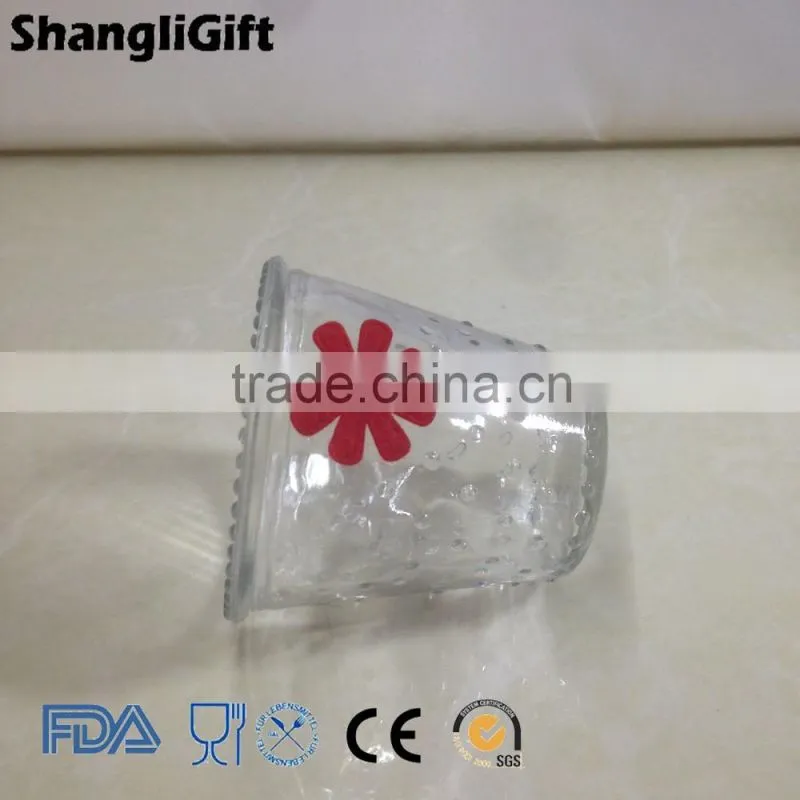 Clear Round Glass Flower Pot For Home Daily Use
