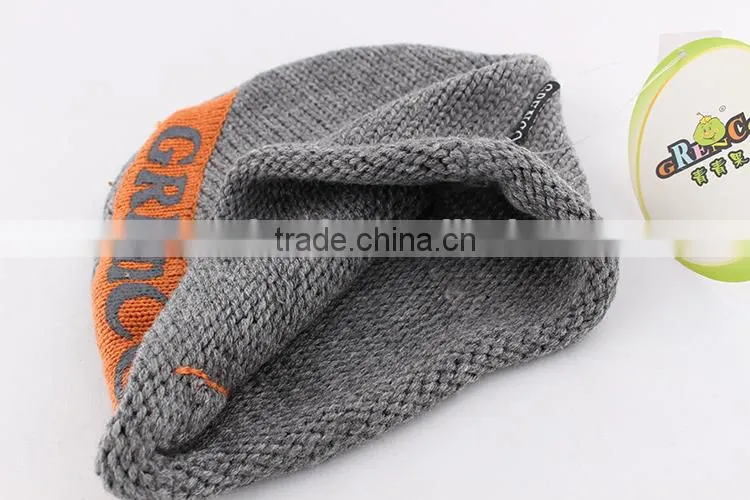 2015 Wholesale organic wool baby hats baby fitted hats soft kids caps childrens knitted hat