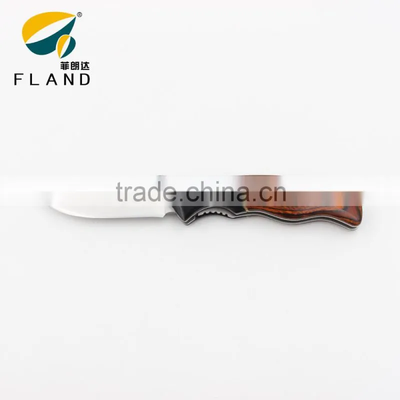 2015 good quality with rose wood handle stainless steel handmade hunting knife
