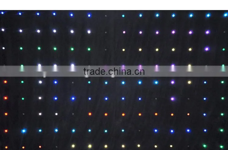 Bar background light led star curtain Video Cloth P10 , each square meter about 110 lamps RGB 3IN1