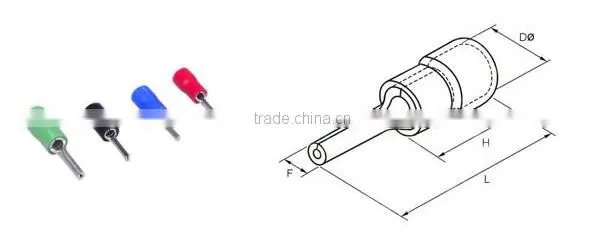 Insulated Pin Type Cable Lugs,cable lug pin type,Cable Terminal