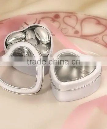 Wedding Favor Mini Heart Shape Chocolate Gift Tin Box