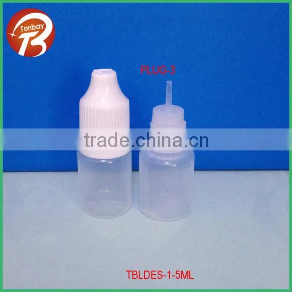 15ml LDPE plastic bottles with drip tips & childsafety caps