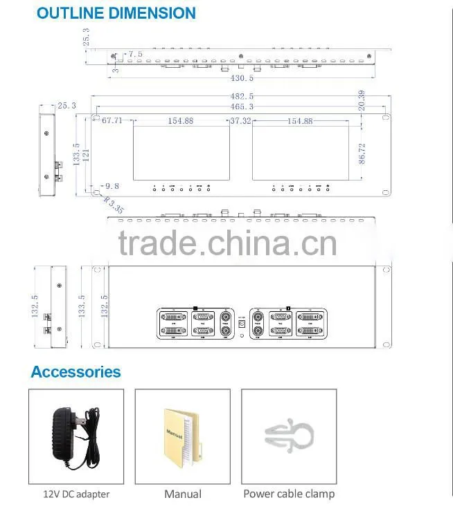 High resolution vga lcd monitor supplier