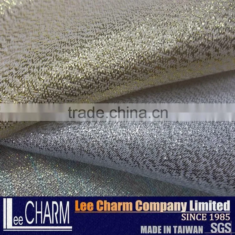 Silver and Golden Luxury Metallic Satin Fabirc