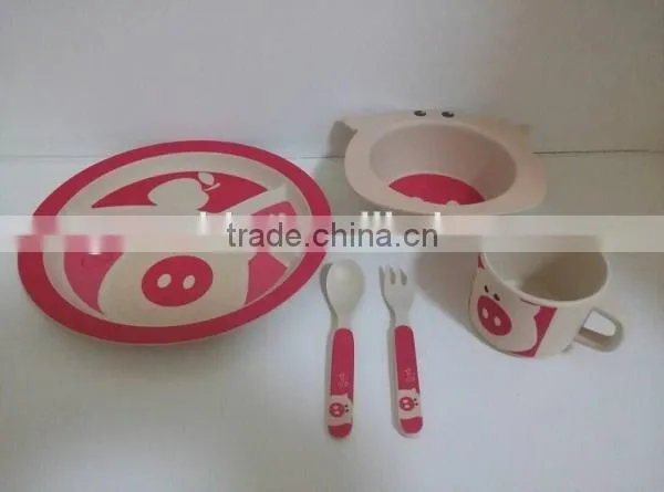 4pcs bamboo fiber dinner set dinnerware/tableware