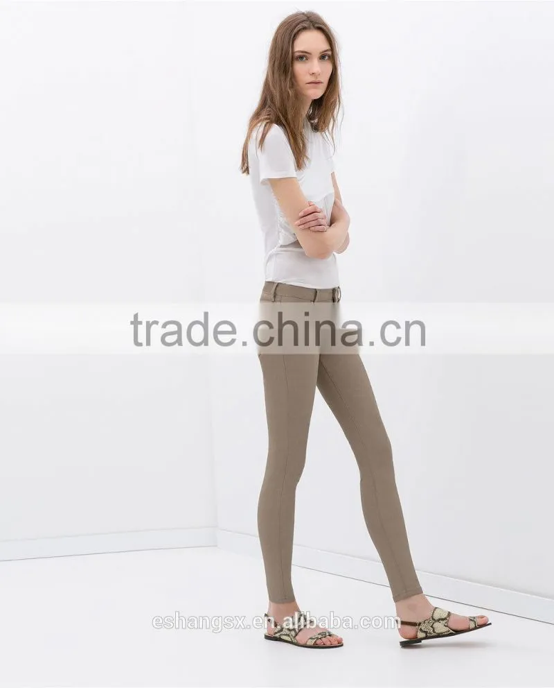 Ladies fashion long skinny pants