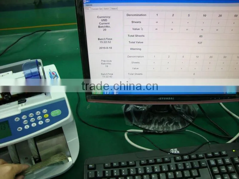 Mixed Denomination Value Counting Machine Support Automatic Start & Stop