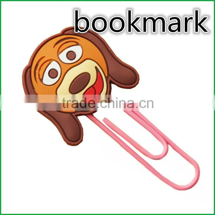 Soft pvc 3d bookmarks with cartoon design