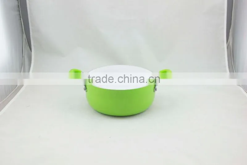 Green Non-stick Mini Cooking pot with lid Casserole Stock pot