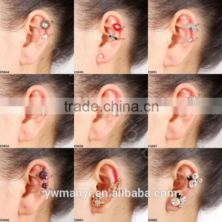 Latest Fashion Hot Sale New Design Clip Earring With Pearl E671