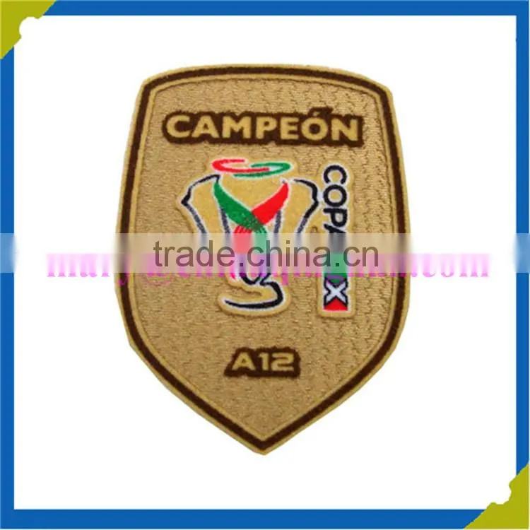 100% factory for 3d/4d heat transfer flocking patches for sportswear