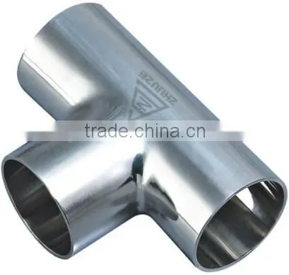 304 Stainless Steel Pipe Price For Equal Tee Sanitary Fitting With Forgiato