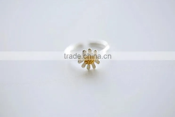 2015 tiny delicate adjustable 925 Sterling Silver deer antler ring