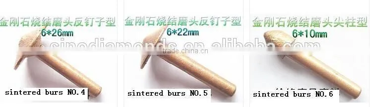 6mm sintered diamond mounted points
