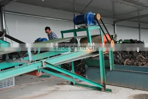 Uncured rubber wire separator machine uncured tire leftovers recycling machine wire removing machine