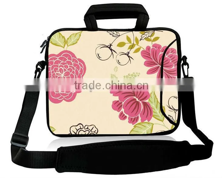 Fashion artwork printing and high quality neoprene laptop bag