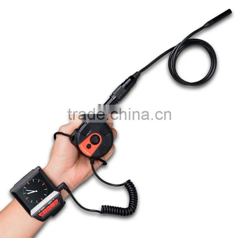 Watch Style Reelable Endoscope Borescope 8.5mm Inspection Camera 2.4" LCD Video