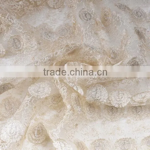100% polyester circle water soluble embroidery lace for dress