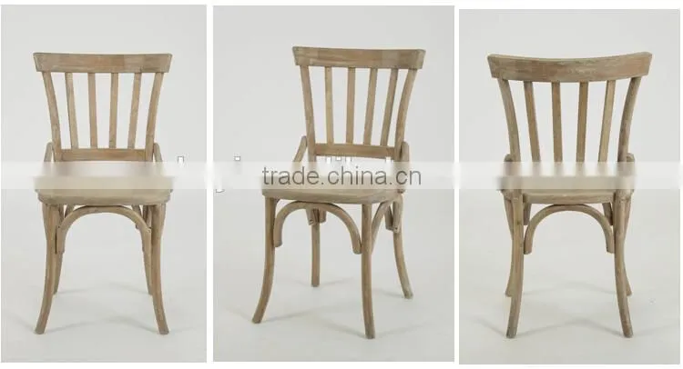 New design antique vintage solid wooden dining chair/ high back restaurant chair(FC152-OAK)