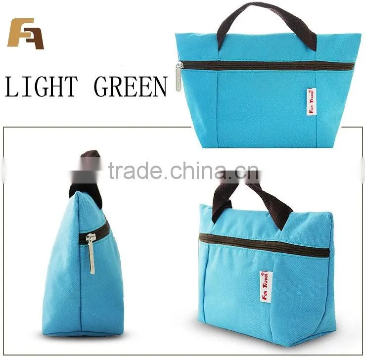 Practical solid color tote bag foldable lady bags handbag
