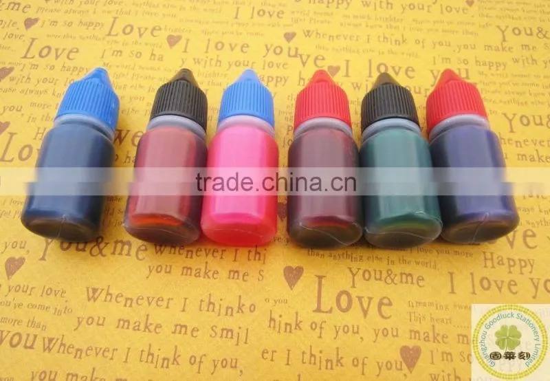 Water basic self-inking stamp ink/Re-fill stamp pad ink for office use