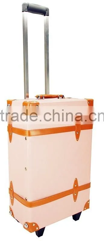 2016 vintage girl brown luggage case travel luggage