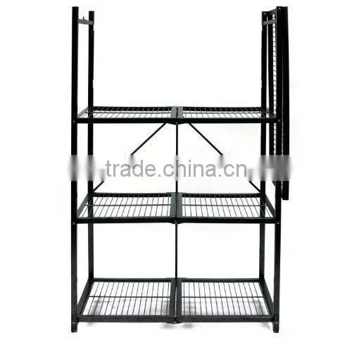 heavy duty supermarket metal storage store shelf with wheels