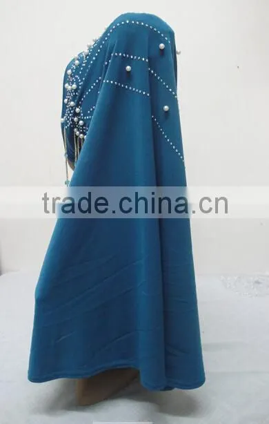 H284 new style one piece hijab with handmade chains and beadings