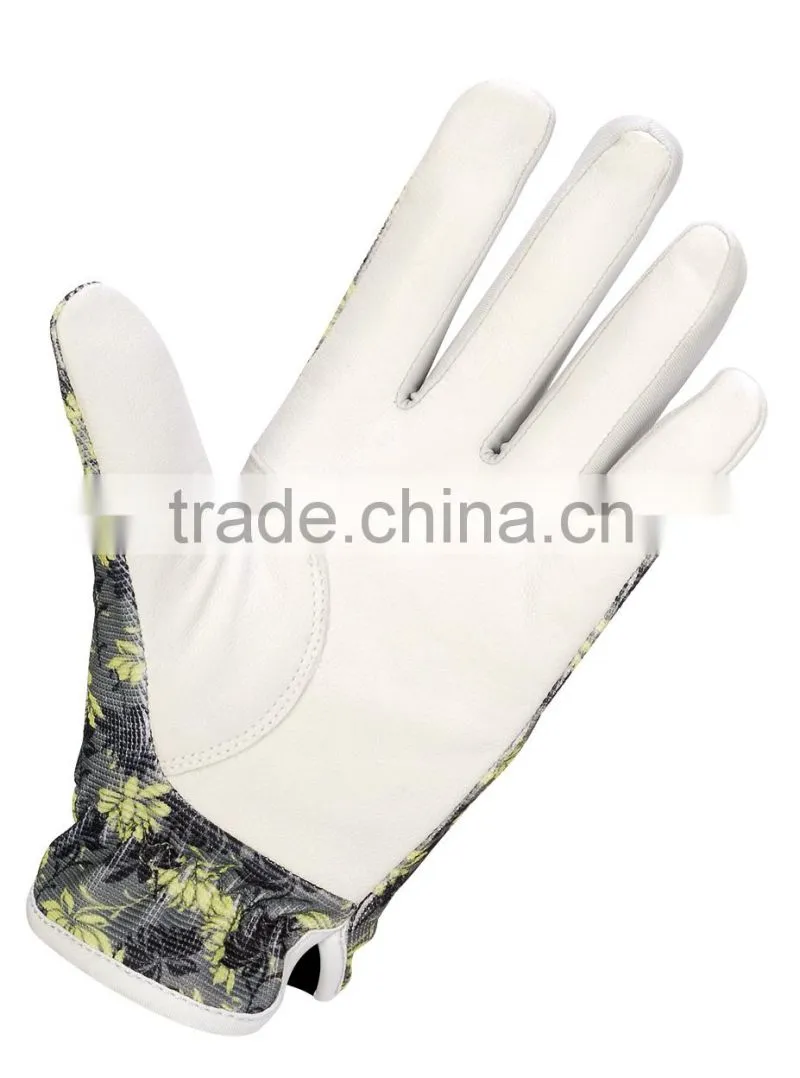 Synthetic Leather Palm, Garden gloves, microfiber glove, women's garden gloves