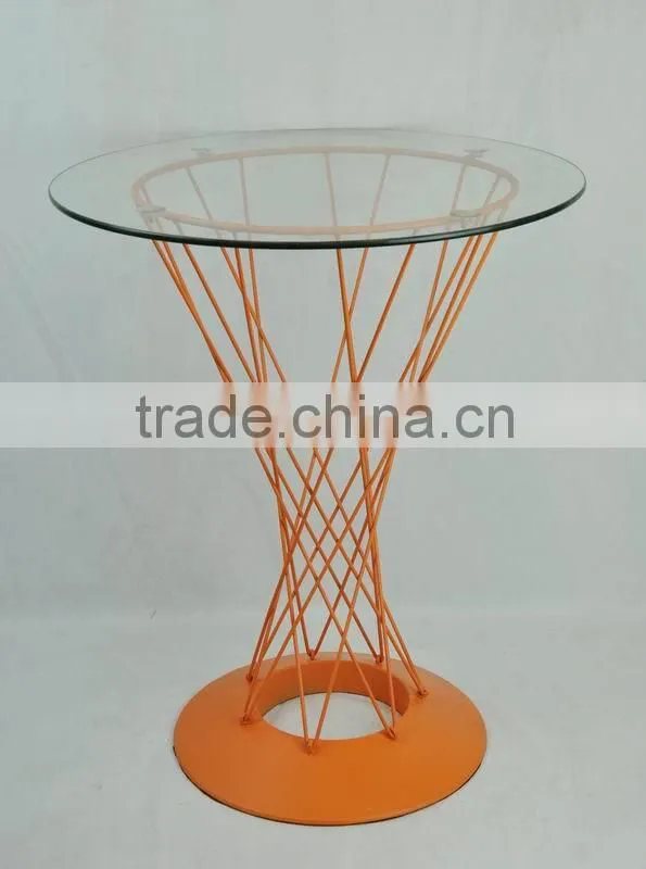 New product metal glass round coffee table