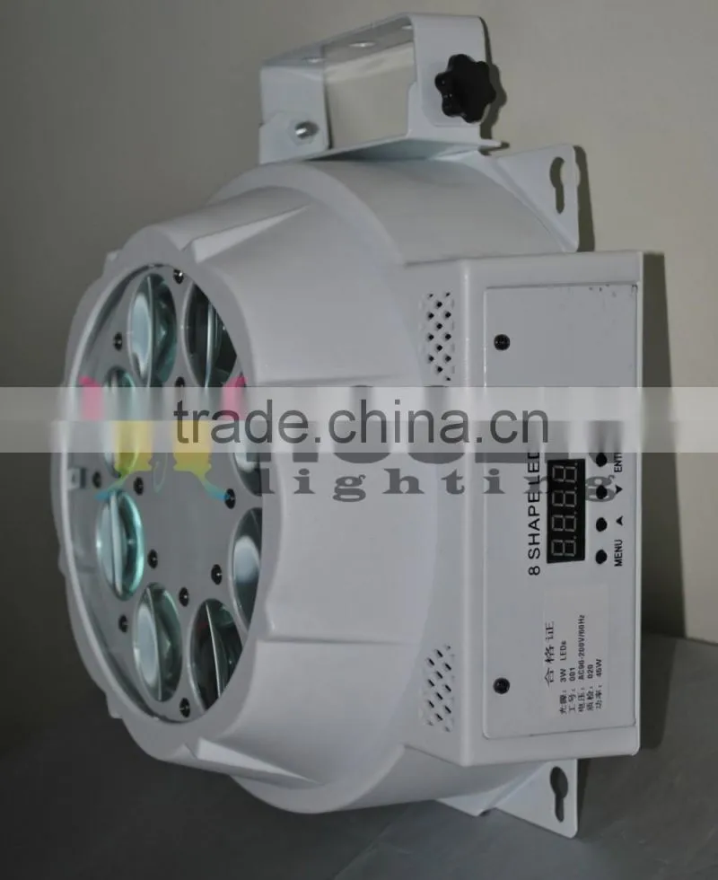 Hot selling 8pcs 3W led RGBW 4in1 Eight eye led gobo light