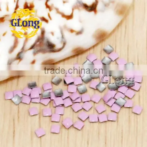 2mm Hot Fix square Aluminum Panel Pressing Studs Clothes Bag Shoe Nail Art phone DIY #GT101-2P(Mix-s)