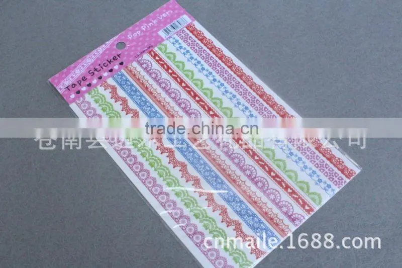 die cut diy decor cup lace pvc wall sticker