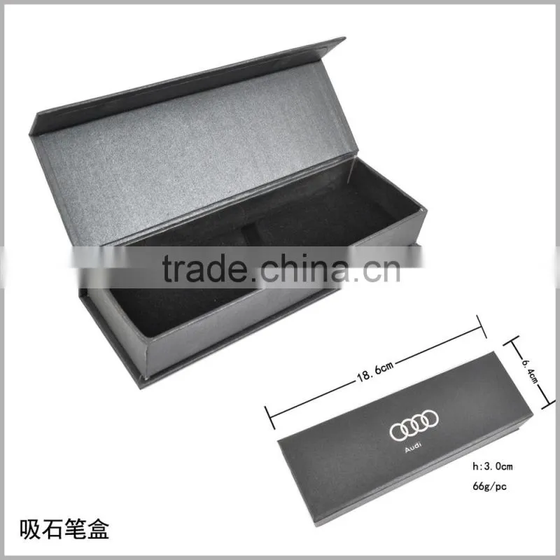 Heavy black laser engraved logo pen set box