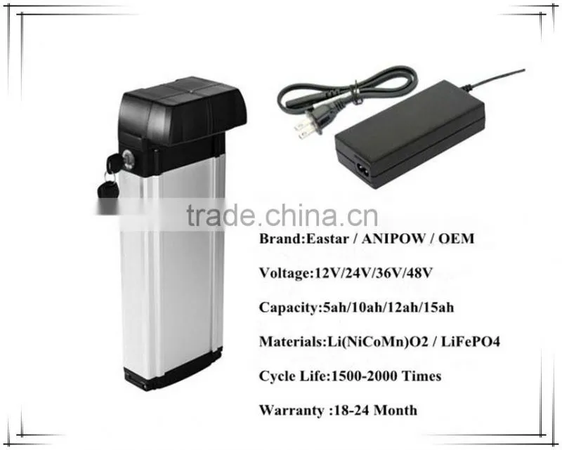 Lifepo4 li-ion battery pack 24v 4ah for electric bike and e-scooters etc.
