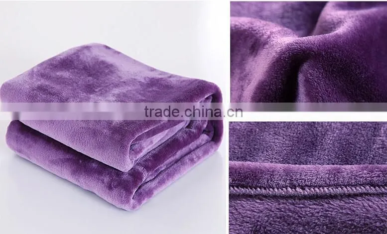 Solid color flannel blanket