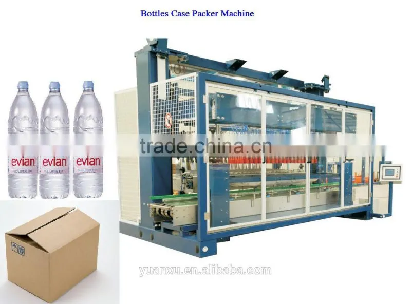 YK-ZX05 Full-automatical drop type case packer for beverage and mineral water bottle
