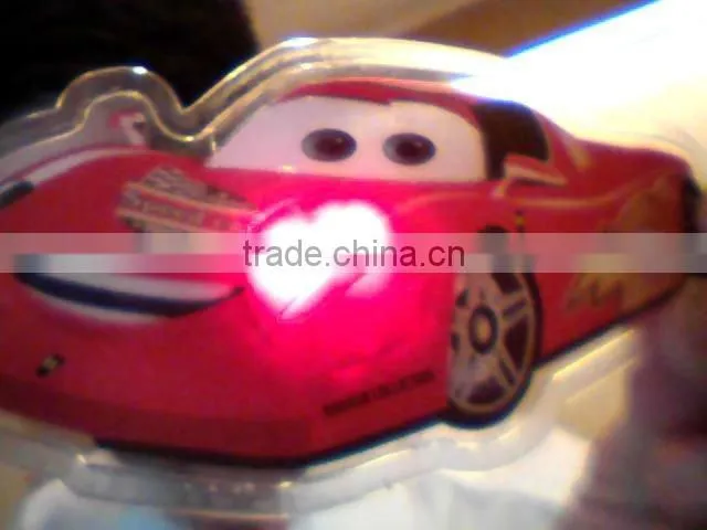 flashing clothes PVC patch with lights/red LED light